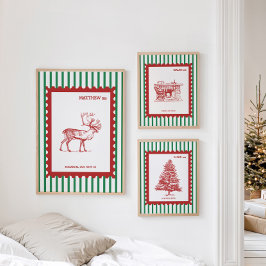 Vintage Christmas Scripture Poster Set 3 drucken