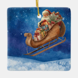 Vintage Christmas Sleigh Ornament | Cozy Nostalgic