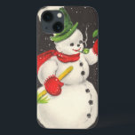 Vintage Christmas Snowman Case-Mate iPhone Hülle<br><div class="desc">Weihnachts-Schneemann Weihnachten Handy Gehäuse,  perfekte Gehäuse,  um Ihr elektronisches Gerät rechtzeitig für die Ferienzeit aufzurichten - Vintage Produkte von zazilicious</div>