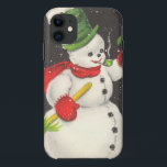 Vintage Christmas Snowman Case-Mate iPhone Hülle<br><div class="desc">Vintage Weihnachts-Schneemann iPhone 5 Fall,  perfekt Gehäuse,  um Ihr elektronisches Gadget rechtzeitig für die Feriensaison aufhellen - Vintage Produkte von zazilicious</div>