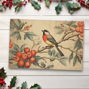 Vintage Christmas Song Vogel Seidenpapier