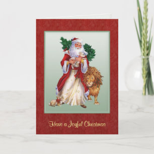 Vintage Christmas St.Nicolas Card Feiertagskarte
