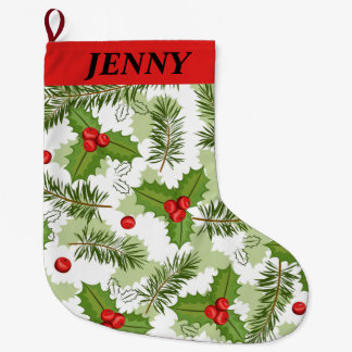 VINTAGE CHRISTMAS Strumpf Großer Weihnachtsstrumpf