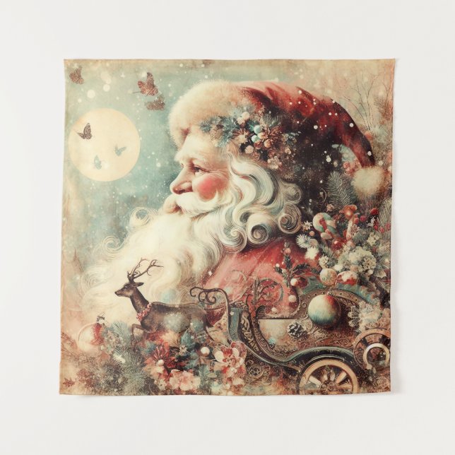 Vintage Christmas Tapestry Wandteppich (Vorderseite)
