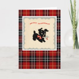 Vintage Christmas Terrier Dog Feiertagskarte
