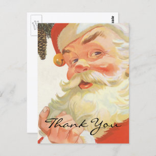 Vintage Christmas Thank You Postkarte