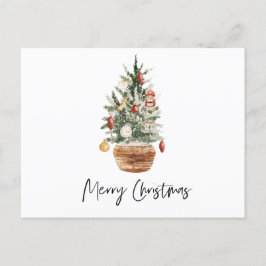 Vintage Christmas Tree | Merry Christmas  Feiertagspostkarte