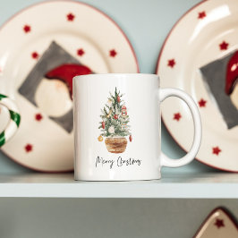 Vintage Christmas Tree | Merry Christmas  Kaffeetasse