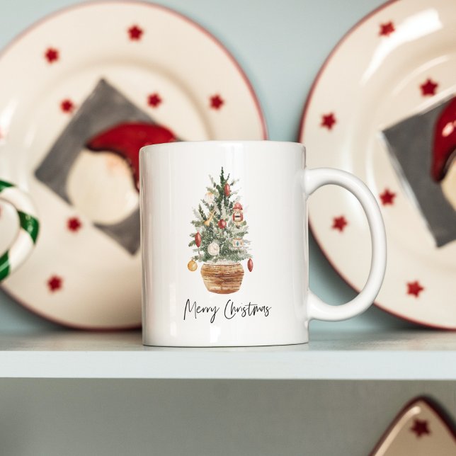 Vintage Christmas Tree | Merry Christmas  Kaffeetasse (Von Creator hochgeladen)