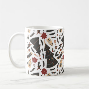 Vintage Christmas Tree Poinsettia Kaffeetasse