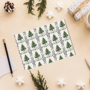 Vintage Christmas Tree Postage Briefmarke Seidenpapier