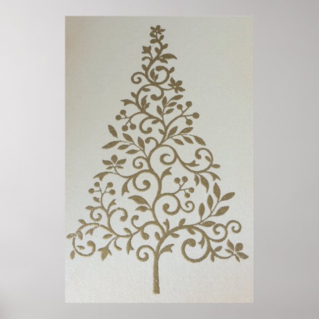 Vintage Christmas Tree Poster (Vorne)