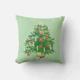 Vintage Christmas Tree with a Star  Kissen