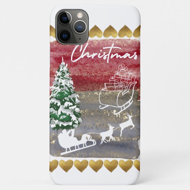 Vintage Christmas Trees  Case-Mate iPhone Hülle (Rückseite)