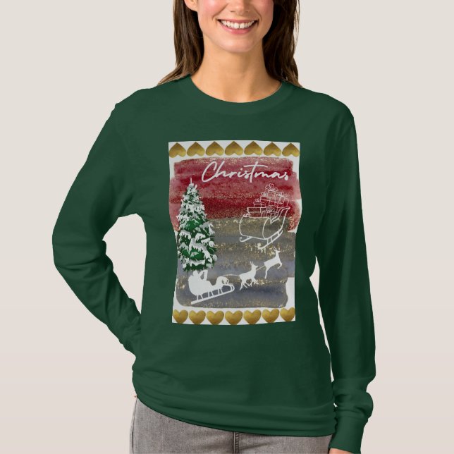 Vintage Christmas trees  T-Shirt (Vorderseite)