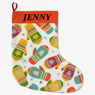 VINTAGE CHRISTMAS VIBES Strumpf Großer Weihnachtsstrumpf