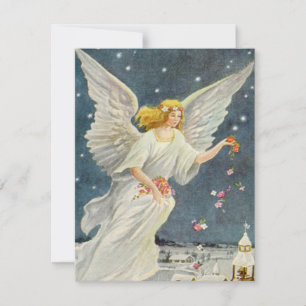 Vintage Christmas Viktorianisch Angels Einladung