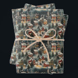 Vintage Christmas Village Wrapping Paper Geschenkpapier Set<br><div class="desc">Machen Sie Ihre Weihnachtsgeschenke mit unserem festlichen Weihnachtsverpackungspapier ganz besonders. Es ist der beste Weg,  diesen besonderen Menschen zu zeigen,  den Sie interessieren,  mit einem wunderschön verpackten Geschenk,  das sie lieben werden.</div>