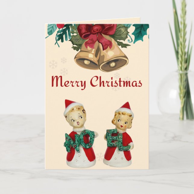 Vintage Christmas Weihnachten Angel Gruß (Vorderseite)