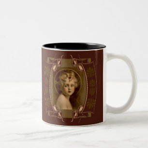 Vintage Christus Kind Jesus Das Licht der Welt Zweifarbige Tasse