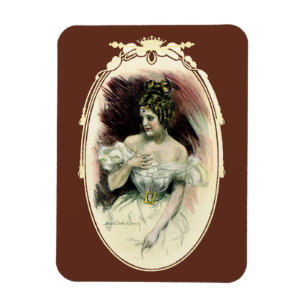Vintage Christy Girl, Bridal-Portrait der Antike Magnet
