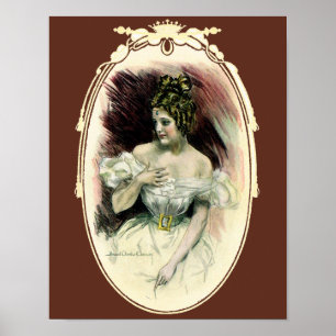 Vintage Christy Girl, Bridal-Portrait der Antike Poster