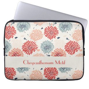 Vintage-Chrysanthemen-Motiv japanisches Muster Laptopschutzhülle