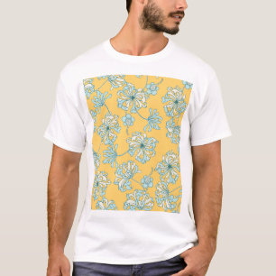 Vintage Chrysanthemum-Blume, orientalisches Muster T-Shirt