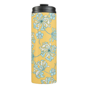 Vintage Chrysanthemum-Blume, orientalisches Muster Thermosbecher