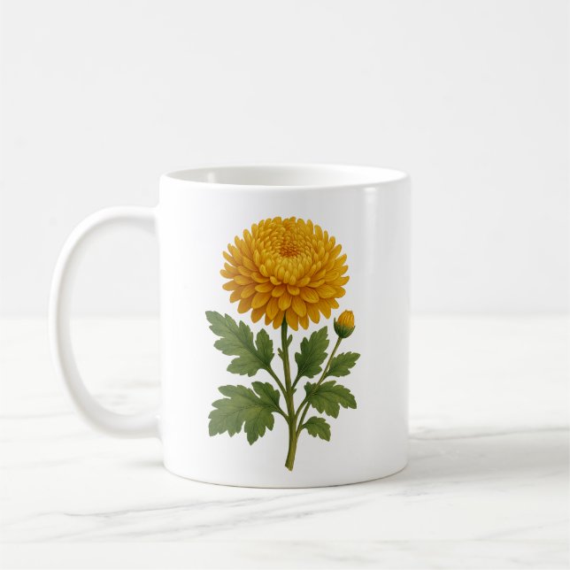 Vintage chrysanthemum kaffeetasse (Links)
