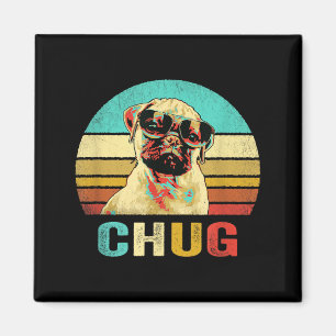 Vintage Chug Shirt Hund Sonnenuntergang Magnet