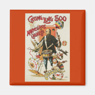 Vintage Chung Ling Soo Magierposter Magnet