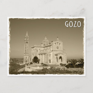Vintage church at Gozo, Malta Postkarte
