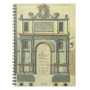 Vintage Church Door Entry Renaissance Architecture Notizblock