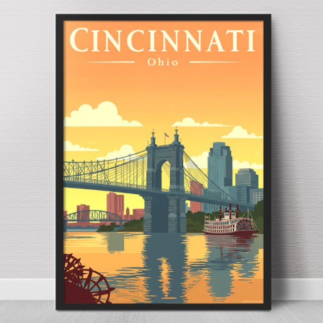 Vintage Cincinnati Ohio Poster (Von Creator hochgeladen)