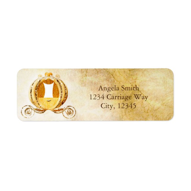 Vintage Cinderella Carriage Address Labels (Vorne)