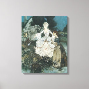 Vintage Cinderella Feenpatin von Edmund Dulac Leinwanddruck