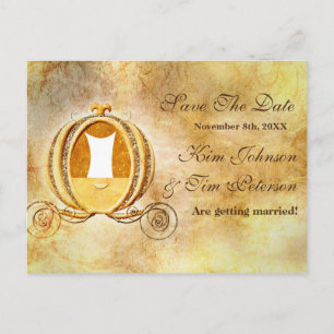 Vintage Cinderella Hochzeitspostkarte zur Speicher Ankündigungspostkarte