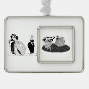Vintage Cinderella Rahmen-Ornament Silber