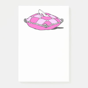 Vintage Cinderella Schuh auf rosa Kissen Sticky Post-it Klebezettel