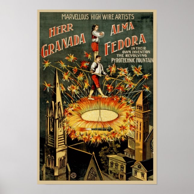 Vintage Circus Ad Poster (Vorne)