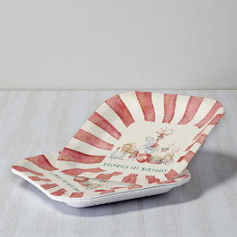 Vintage Circus Animals Birthday Paper Plates Pappteller