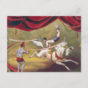 Vintage Circus Art Postkarte