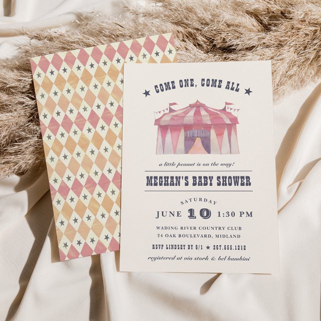 Vintage Circus Baby Dusche Einladung (Von Creator hochgeladen)