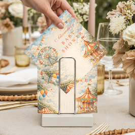 Vintage Circus Baby Shower Serviette