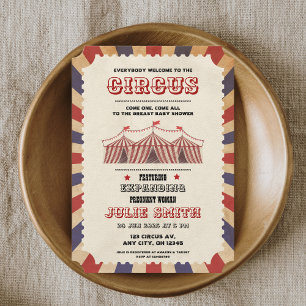 Vintage Circus Baby Shower Ticket Karneval Thema I Einladung