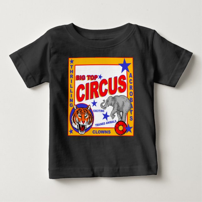 Vintage Circus Baby T-shirt (Vorderseite)