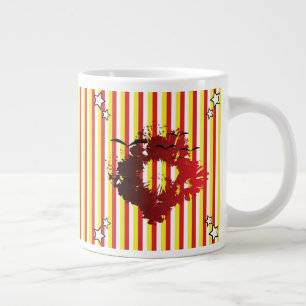 Vintage-Circus-Core-Sonnenbrand-Streifen Jumbo-Tasse