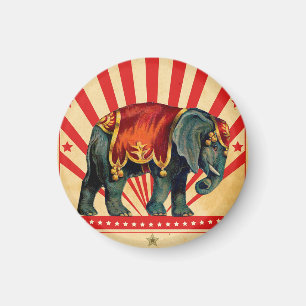 Vintage Circus Illustration Alte Antike Kunst, Dic Magnet