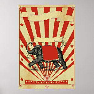 Vintage Circus Illustration Alte Antike Kunst, Dic Poster